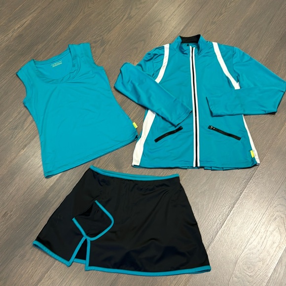 Pure Lime Tennis Outfit Set. 3 pcs. Size Small (4/6) - Picture 1 of 15